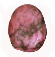 Rhodonit Anhänger in Tropfenform gebohrt – Edelstein-Anhänger gebohrt